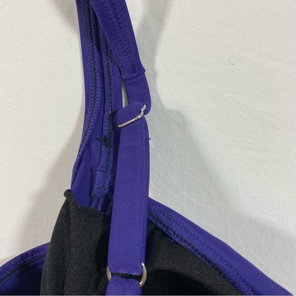 Croft Barrow One piece swimsuit Size 14 purple adjustable straps Spandex Swim - Picture 10 of 10